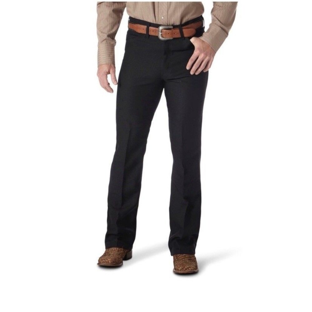 Wrangler Men's 82BK Brown Polyester Work Dress Pants 42x29 Made in Mexico